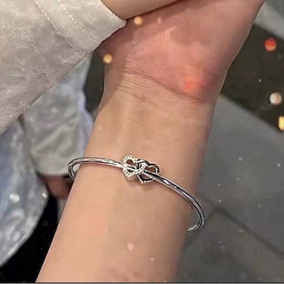 Sterling Silver Double Heart Bracelet - Picture 1 of 1